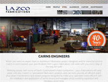 Tablet Screenshot of lazcofabrications.com.au